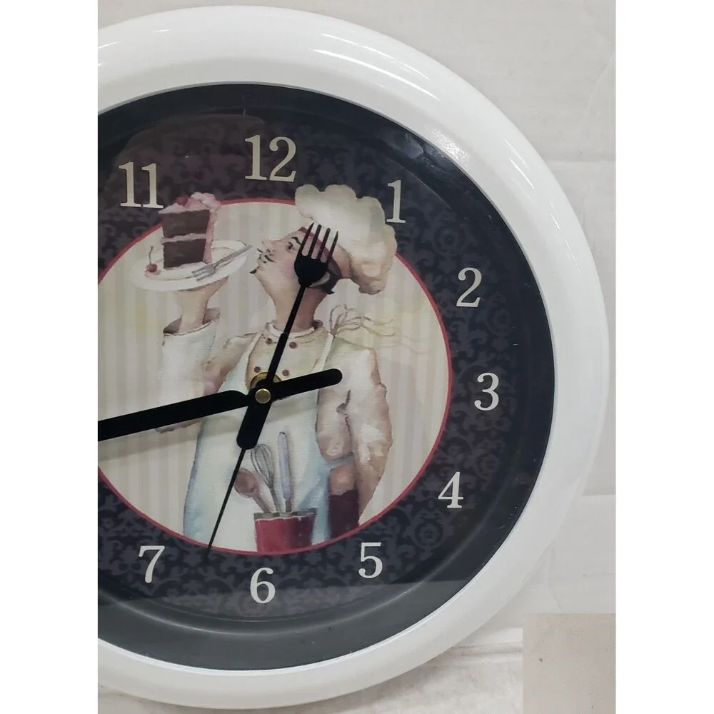 Round Plastic Kitchen Wall Clock, 12